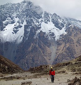 Hiker in Bhutan with Ryder-Walker Alpine Adventures.