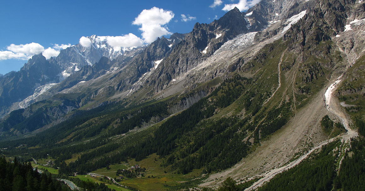 The Italian Side of Mont Blanc, taken during the Tour du Mont Blanc.