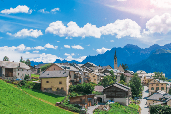 Hillside Swiss village