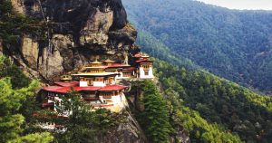 The famous Tiger's Nest Temple in Bhutan, a favorite stop during our Bhutan hiking tour.