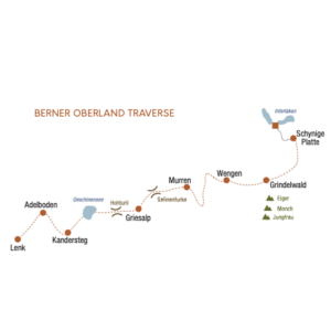 Berner Oberland Traverse map