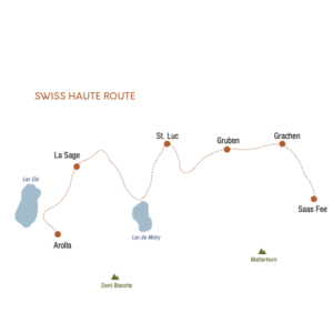 Swiss Haute Route map