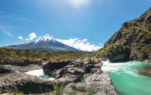 Saltos del Petrohue Waterfalls and Osorno Volcano - Los Lagos Region, Chile