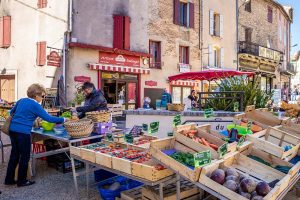 Fresh products market in Provence, France