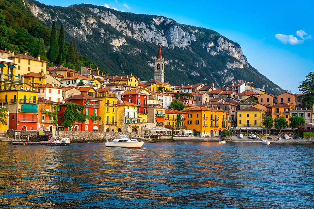 Italian town on Lake Como