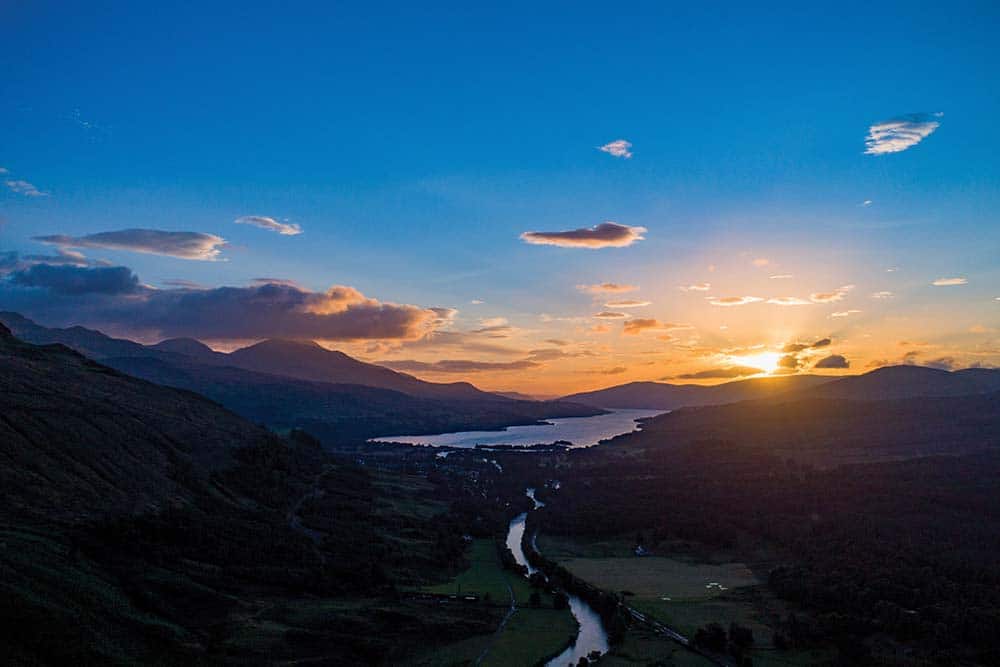 Scottish Highlands at night
