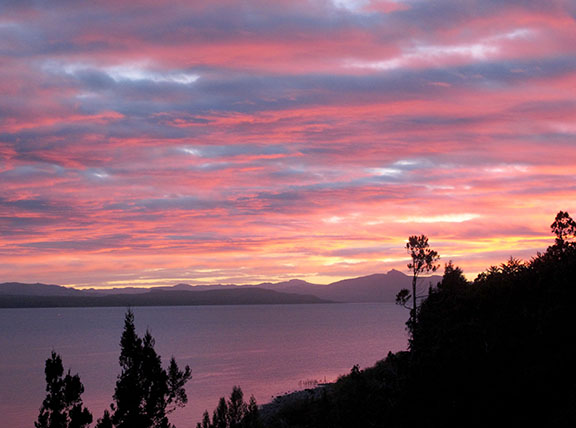 Patagonia at sunset.