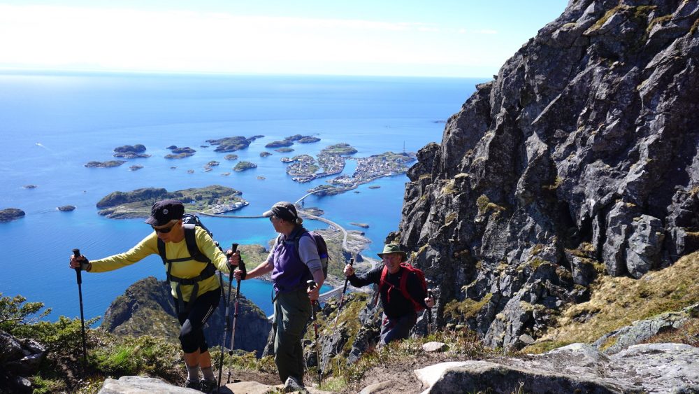 People hiking in Norway