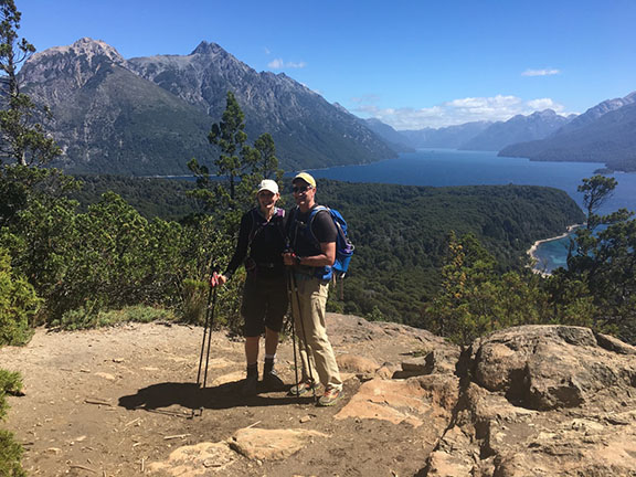 Amy and Ken on a Ryder-Walker hiking tour in Patagonia.