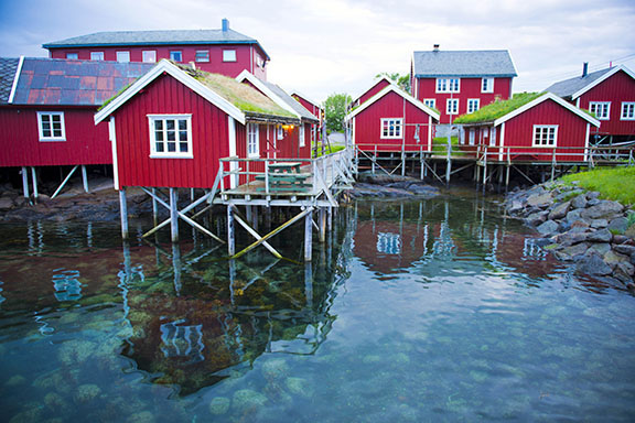 Rorbuer fishing cottages in Lofoten, Norway