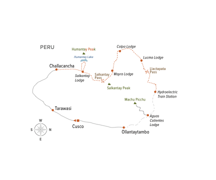 Peru trek map