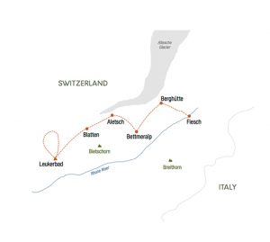 Secret Swiss Valleys hiking tour map