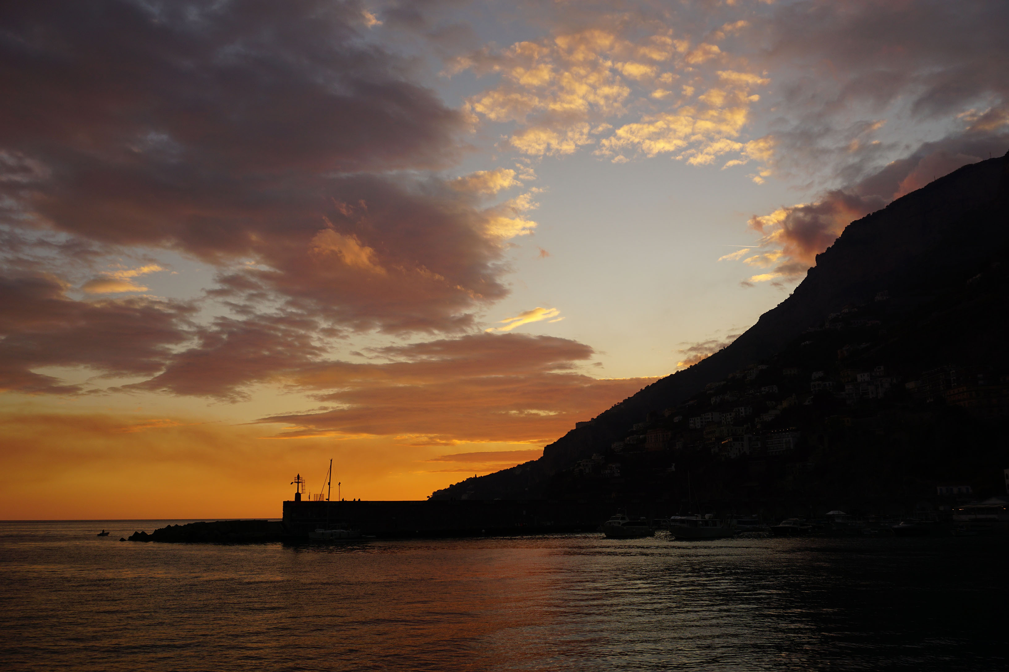 Sunset on the Amalfi Coast, Italy