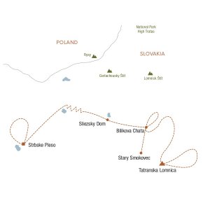 Map of Slovakia trek