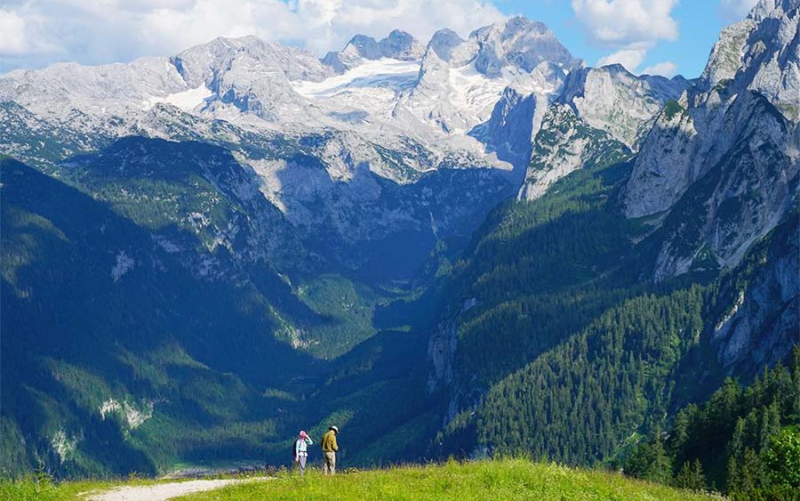 Couple hiking in Austria.