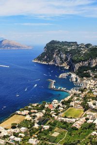 Isola di Capri island and sea