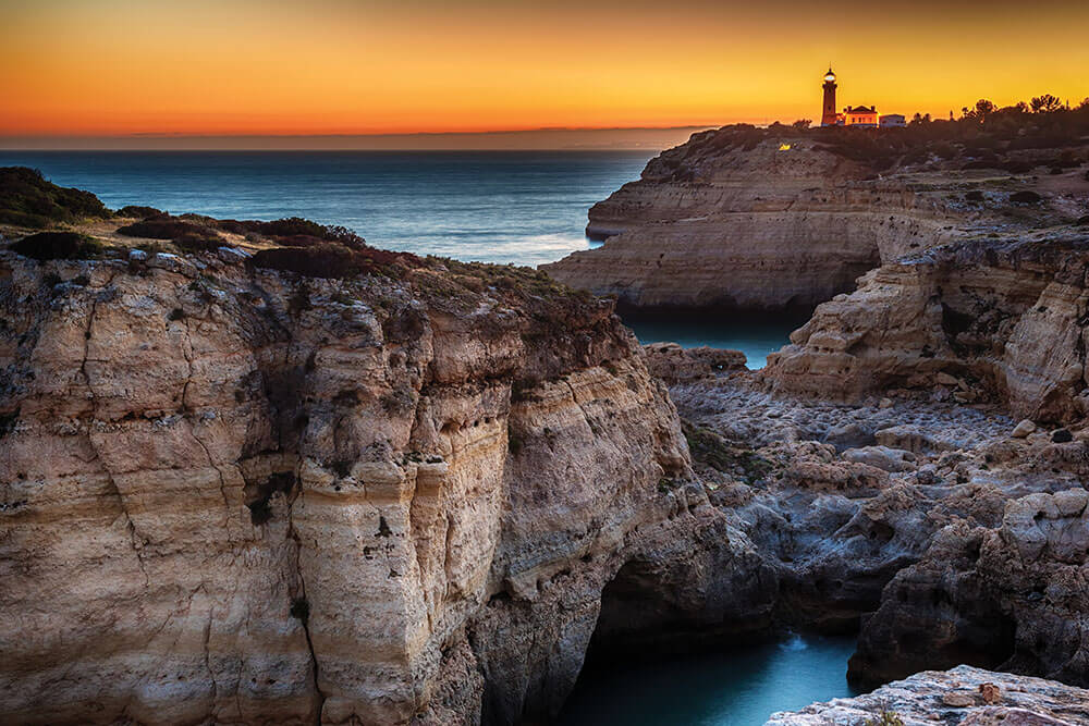 Southwestern coast of Portugal sunset