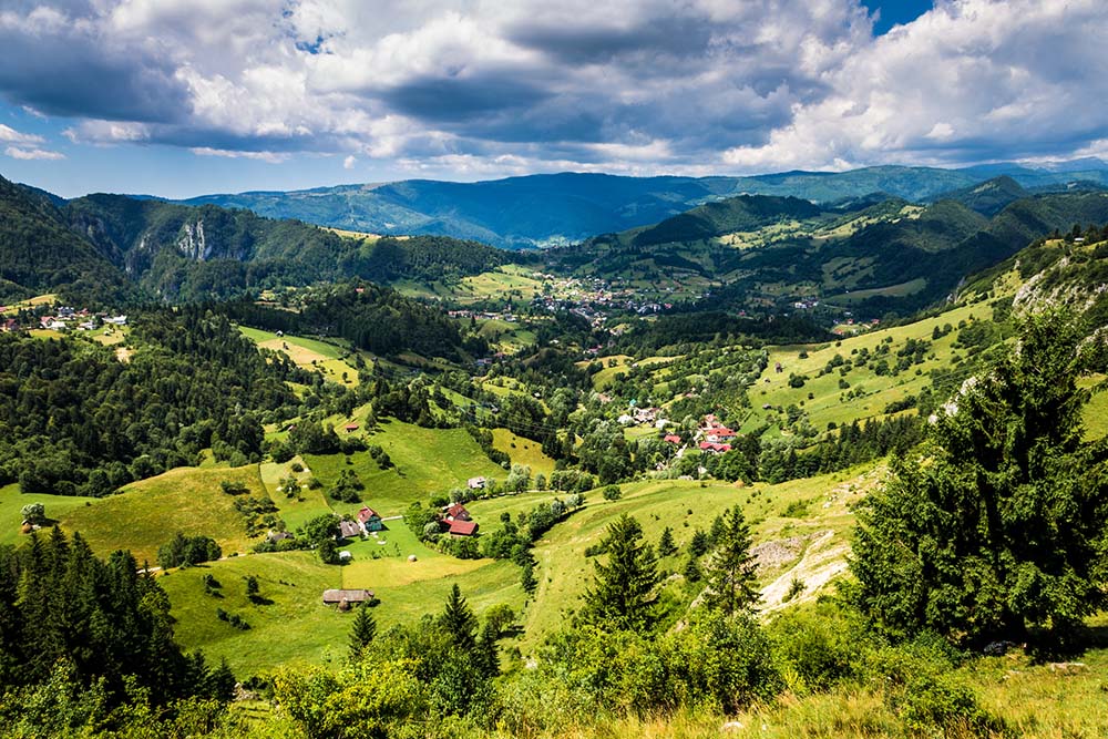 Transylvania, Romania green landscape