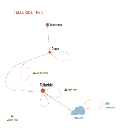 Telluride Trek map