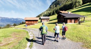 Group hiking in Liechtenstein