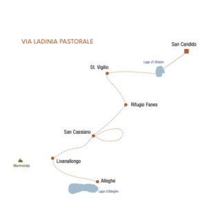 Via Ladinia Pastorale trek map
