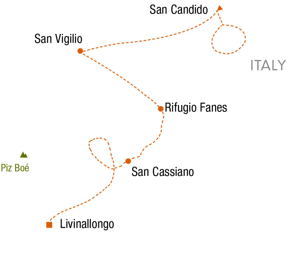 Via Ladinia Pastoral map
