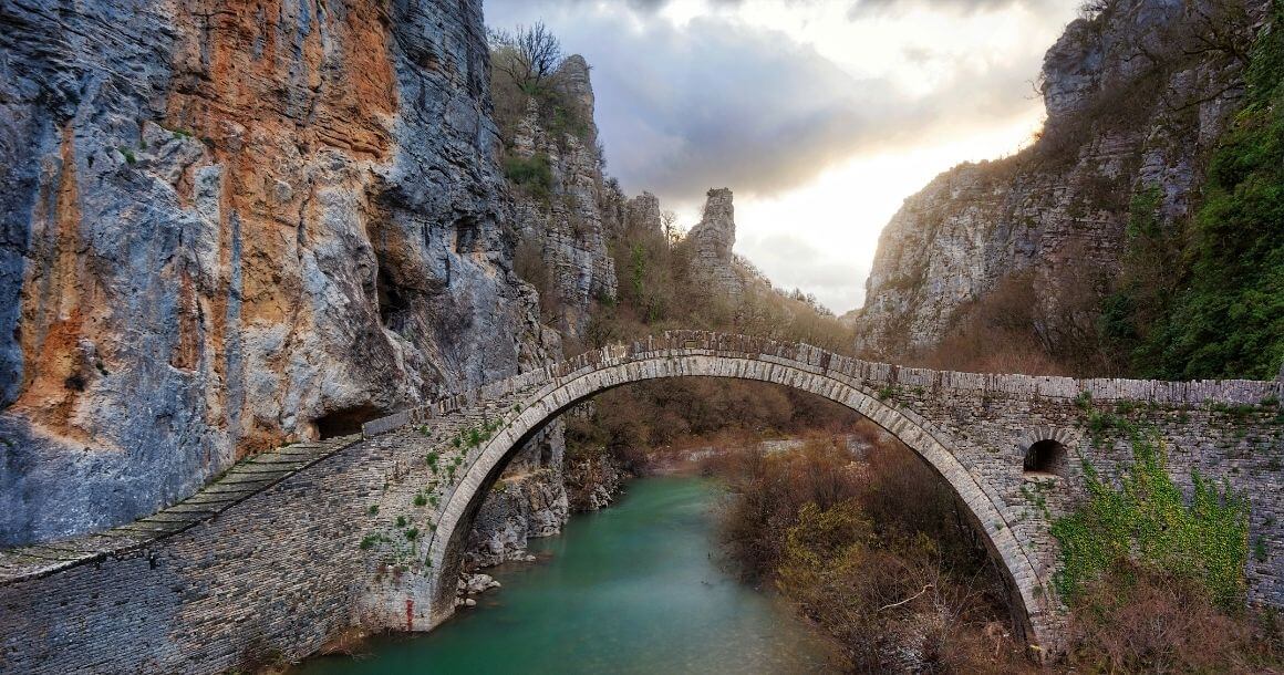 Walking bridge in Greece
