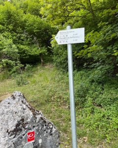 Greek trail sign