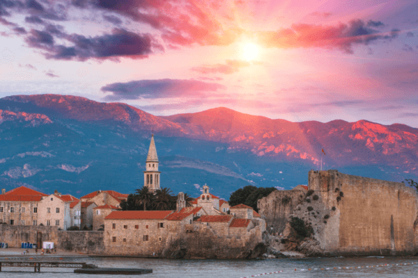 Sunset over the Adriatic coast