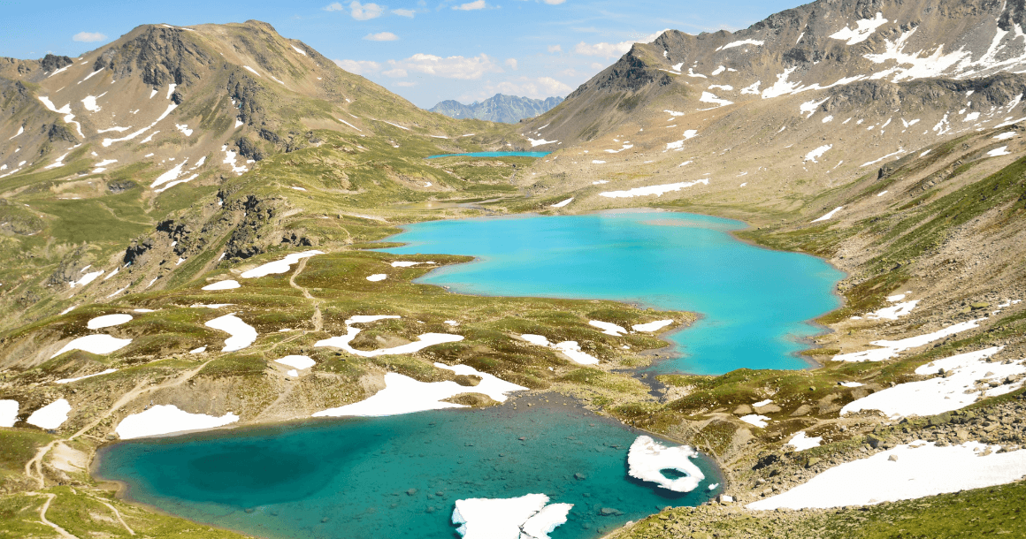High alpine lake in the Swiss Engadine