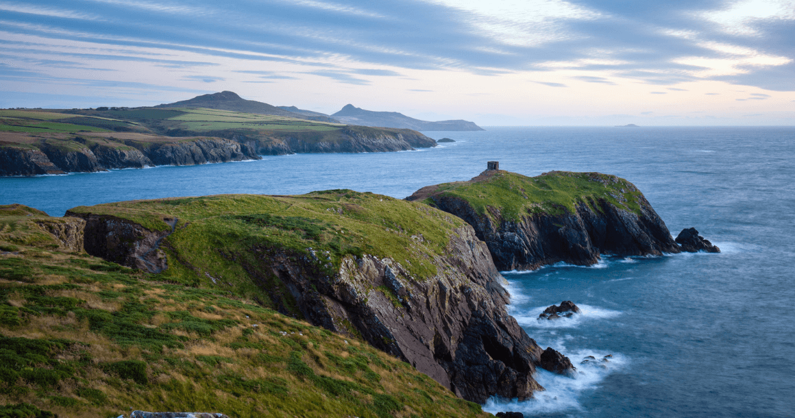 Rugged cliffs in Wales