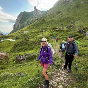 hikers in the appenzell region
