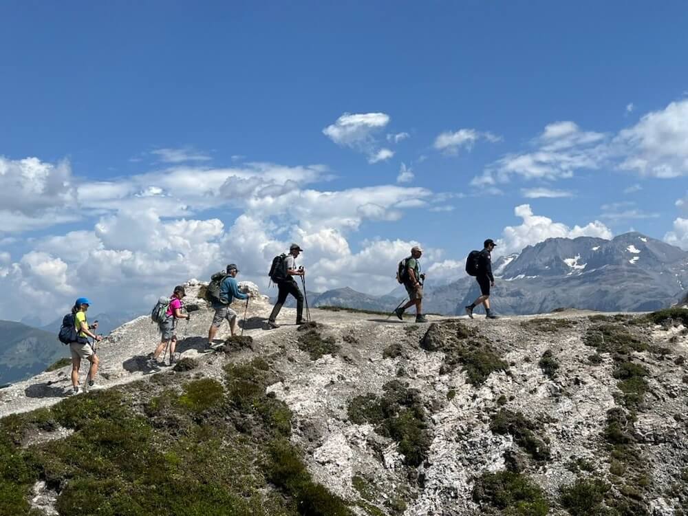 hikers on the eiger trail