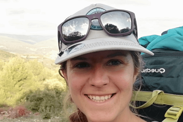 Audrey Tylinski hiking in the mountains