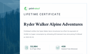 Print releaf lifetime certificate