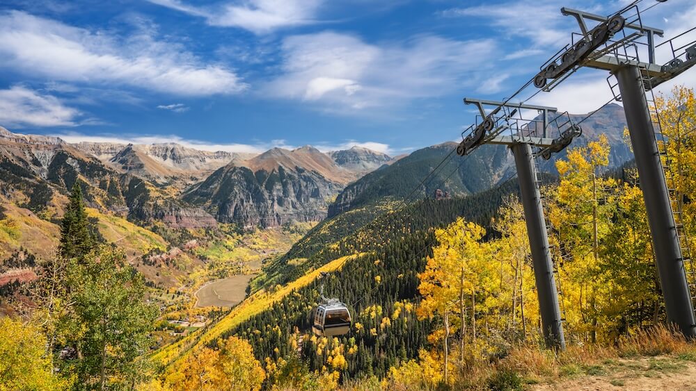 Autumn Gondola Ride in Telluride Colorado
