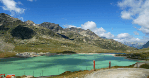High alpine lake in the Ortler Alps