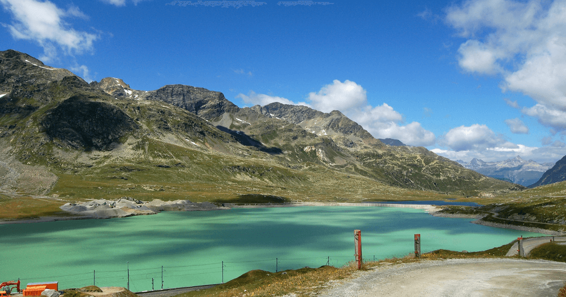 High alpine lake in the Ortler Alps
