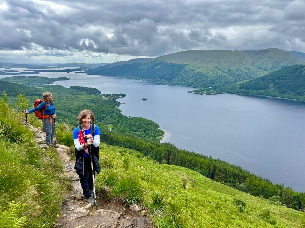 Couple hiking in the scottish islands