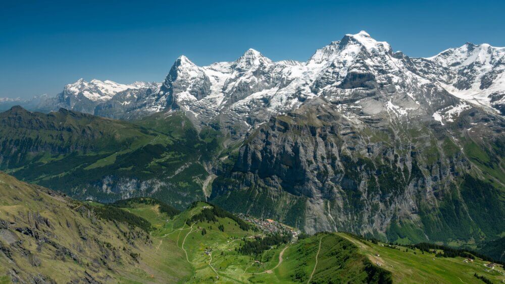 Impressive panorama of the Swiss Alps