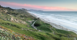 Beach trail in Northern California