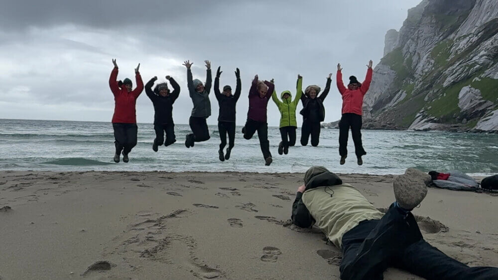 jumping for joy in norway